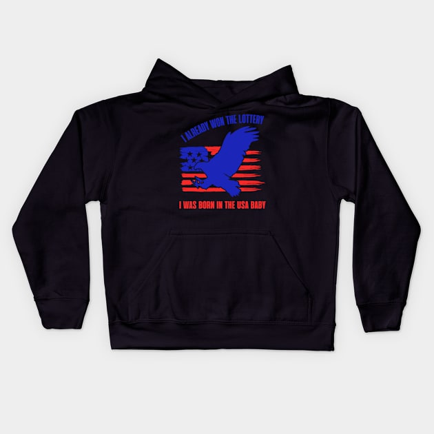 I was born in the USA baby Kids Hoodie by NotLikeOthers